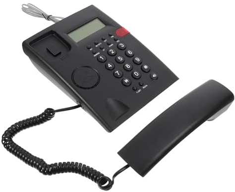 MOTHNUR Téléphone Fixe Filaire avec Grandes Touches Identification Appelant Stable et Fiable Téléphone de Bureau et Maison Adapté Seniors et Familles