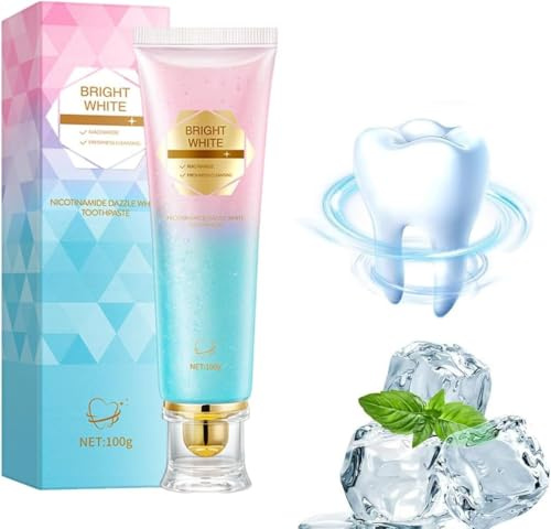 1 Pezzi Niacinamide dentifricio,Dentrificio sbiancante per denti intensivo alla niacinamide 2025, dentifrici per denti bianchi, rimozione delle macchie naturale