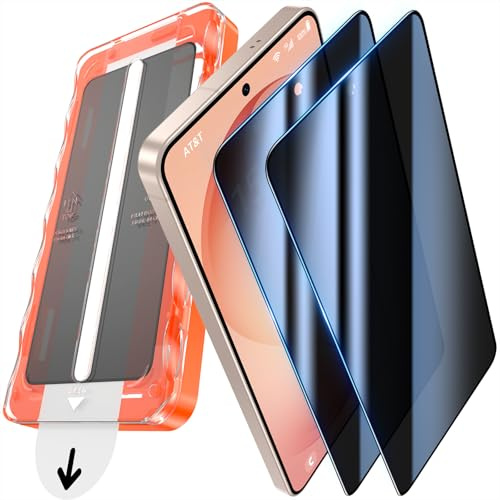 UniqueMe für Samsung Galaxy S26 für Panzerglas Sichtschutz - 2 Stück Folie | Privacy Displayschutz, Automatische Installation Schutzglas, Bruchsicher Militärniveau Anti-Spy Schutzfolie Anti-Kratzer