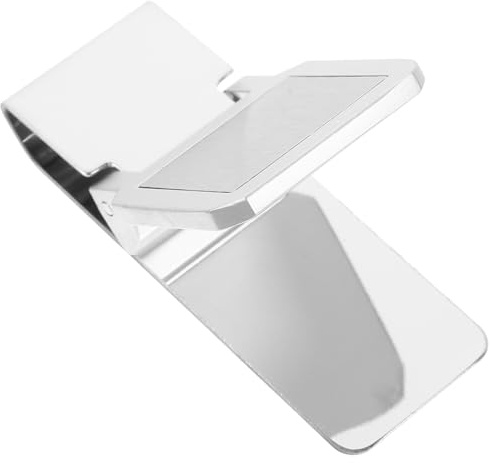 Fermasoldi in Acciaio Inox, Clip Metallico Argentato per Banconote | Finitura Liscia, Lavorazione Accurata, Semplice da Usare, Formato Compatto Tascabile, Colore Argento