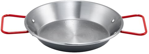 Winco 14-1/8 Paella Pan, Polished Carbon Steel (Spain)