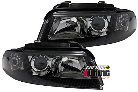 europetuning - 13860 Scheinwerfer, Schwarz, Original, Glas, glatt, A4, B5, Phase 2