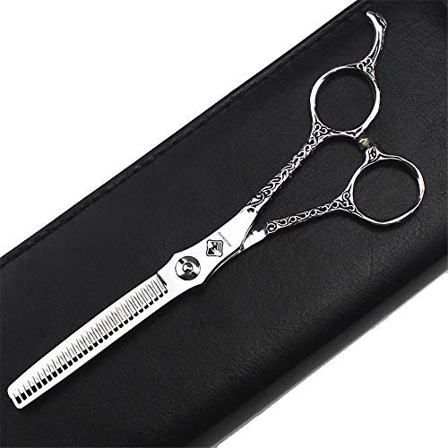 JIESENYU Profi 6 Zoll Friseurschere 440C Stahl Friseur-Werkzeug 6 Zoll Werkstatt-Direkter Preis günstige Qualität ist sehr gut, Flower Handle thinning Scissors