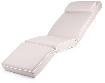 Alfresia Relaxer Chair Replacement Cushion Set with Headrest | 10cm foam filling with secure ties and easy clean water resistant polyester cover
