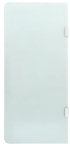 vidaXL Wall-Mounted Urinal Privacy Screen, Tempered Glass Material, Easy to Clean, Translucent Design, 90x40 cm dimensions, including Mounting Materials