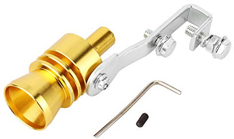 Auto Sound Simulator Für Fahrzeuge auspuff Pfeife mit Lautem Geräusch Kompatibel Auto Motorrad Goldfarben Einfache Am