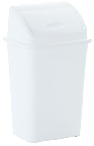 Maya Papelera con Tapa Basculante 25 Litros. Polipropileno Resistente. Ideal para HORECA y Hospitales.