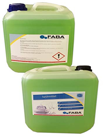 FABA Geschirrspülmittel Konzentrat, Spülmittel 2 x 10 Liter