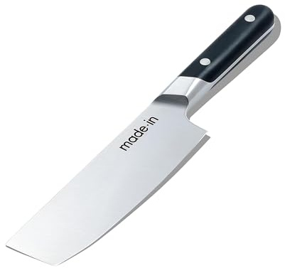 Made In Cookware - 6 Nakiri Knife - Crafted in France - Full Tang With Truffle Black Handle