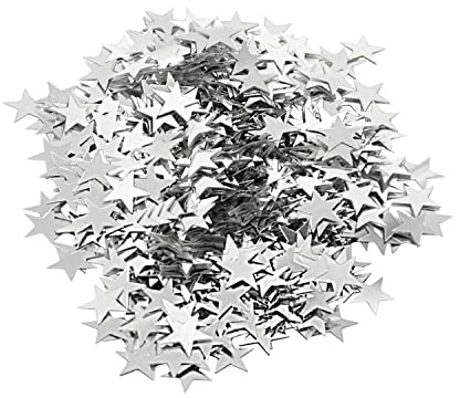Oblique Unique® XXL Set Stern Konfetti Silber für Geburtstag Jubiläum Hochzeit Feier Party Tisch Deko Weihnachten Sterne Streudeko 42g