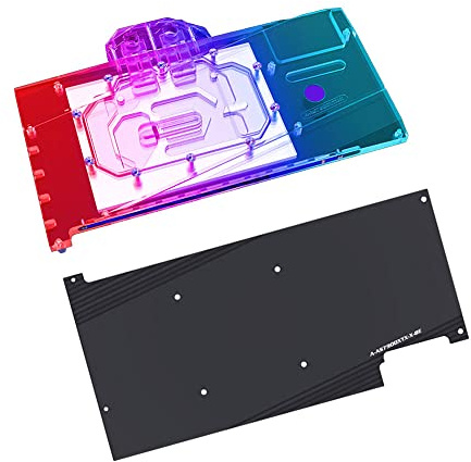 Bloc de refroidissement à eau en cuivre pour carte graphique Asus TUF Gaming Radeon RX 7900 XTX RX 7900 XT OC (5 V ARGB RBW Aura Effet LED Bloc GPU avec plaque arrière)