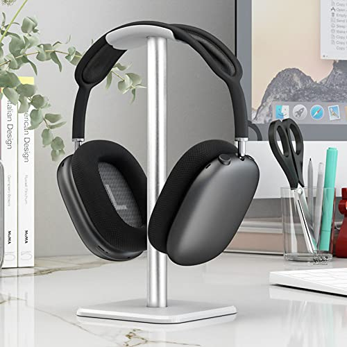 Cuifati Headphone Stand, Aluminum Desktop Headset Stand, Headset Earphone Holder with Solid Base TPU Tray, for AirPods Max for Beats for Bose for HyperX, Easy to Install (White)