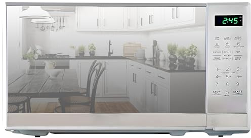 Total Chef 0.7 Cu Ft Microwave Oven - Countertop Small Kitchen Appliance, Stainless Steel Microwave with Digital Touch, Pre-Set Functions, 10” Turntable, 700 Watt