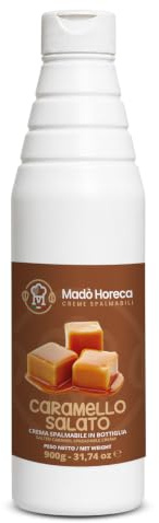 MADÒ Crema Spalmabile Caramello Salato MADE IN ITALY Ho.Re.Ca, Topping 900g | Creme Spalmabili per Panini Dolci Colazioni, Prodotti da Pasticceria, Bar, Caffetterie, Gelaterie e Ristorazione