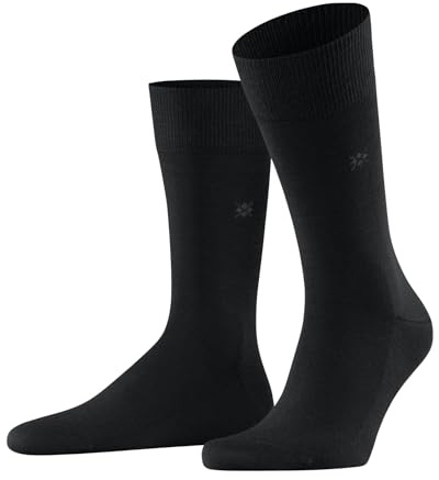 Burlington herr Strumpor Leeds M So bomull ull enfärgat 1 par, Svart Black 3000, 40-46