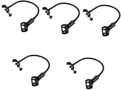 ifundom 5sets Microphone Arm Stand Flexible Tube Mic Racks for Desk Hose Mic Shelves for Singing and Gaming Microphone Hose Holders and Mounts for Use