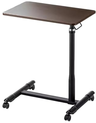 XILYZMO Bildschirm Laptop Workstation, Mit Rollen Stehend Computer-Schreibtisch, Höhenverstellbar Mobiles Podium Für Wohnbereich Schlafzimmer Büro(Schwarz,Height 70-84cm)