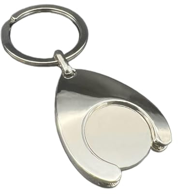 XIAHIOPT Handy Trolley Tokens Keychain Versatile Metal Coin Holder Key Chains Indispensable Keyring Decortaion for Shopping Crowd