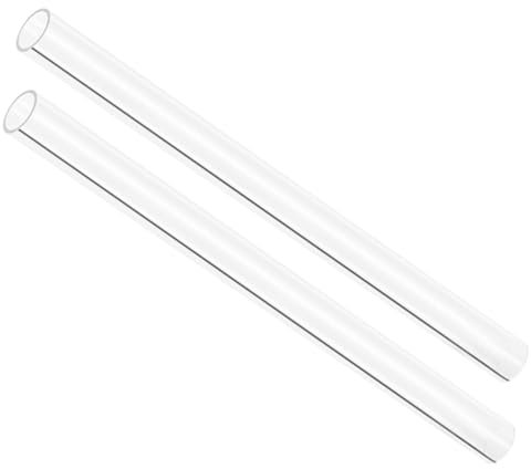 Acrylplatten, transparente Rohre, 2 Stück, 500 mm/19,6 Zoll, für Heimwerker-Rohrverbindungen im Industriehandwerk, Wandstärke 3 mm, Außendurchmesser, 24 mm