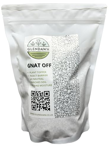 GNAT OFF - Fungus Gnat Barrier Plant Topper - Natural Insect Control for Houseplants | Soil Cover Prevents Gnats & Pests | Moisture Retention & Decorative Pot Topper | Indoor Plant Protection (1L)