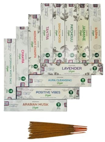 Stamford Masala Vegan Incense Sticks Variery Pack - 180 Incense Sticks | Exclusive Vegan Range Collection | Best for Meditation,Yoga,Aroma Therapy, Relaxation