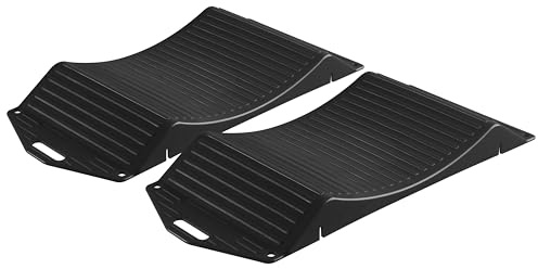 Walser Reifenschoner 2-er Set für Reifen 10-20 Zoll, praktische Reifenwiege mit Tragkraft bis zu 3,5 Tonnen, Auto Reifenschuhe Set, Auto Reifenschoner gegen Standplatten, Auto Reifen Unterlegplatten