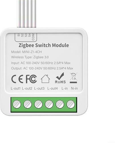 Per automazione domestica intelligente con modulo interruttore della luce 10A, facile controllo app e compatibilità vocale (interruttori a quattro vie)