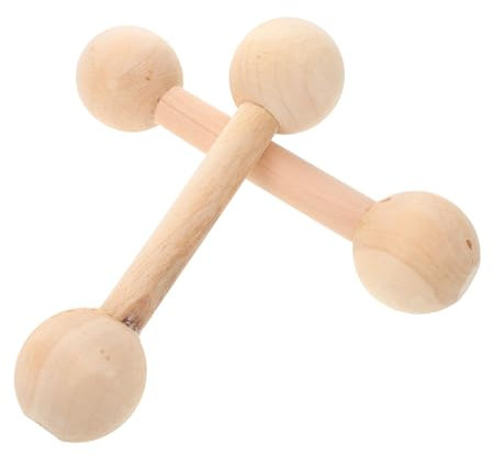 KOMBIUDA 2stücke Junge Mädchen Hanteln Aus Naturholz Handgewichte Für Kleinkinder Kleine Holzhanteln Für Junge Mädchen Fitnessgeräte Für Kleinkinder Trainingshanteln Für