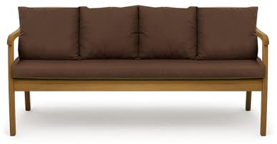 Setgarden® Juego de cojines para banco de jardín con respaldo, cojín de doble cara para columpio y banco, disponible en diferentes colores y tamaños (marrón, 180 x 60 x 50 cm)