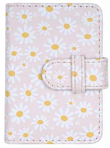 Mini Fotoalbum für 2x3 Zoll Filme and Kpop-Fotokartenhalter 28 Taschen Kompatibel mit Fujifilm Instax Mini 12 11 9 8 90 70 40 EVO LiPlay Link Instant Filme (Rosa Gänseblümchen)