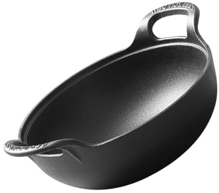 CIYODO Gusseisentopf Mit Ergonomischem Griff Für Outdoor Camping Und Haushalt Antihaft-boden Für Gleichmäßige Erwärmung Leicht Zu Reinigen Und Vielseitig Einsetzbar