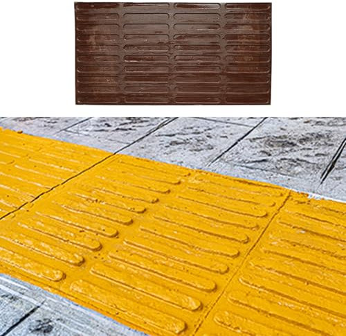 Moldes Hormigon Impreso Esteras de Estampado de Hormigón para Pavimentos Táctiles, Moldes de Sellos de Cemento para Texturizar Hormigón, Estera de Impresión de PU para Caminos Ciegos, Herramientas de