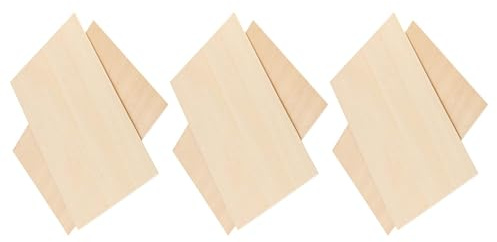 PRETYZOOM 6pcs 20x30cm Rectangle Blank Wooden Pieces 2mm Thick DIY Wood Chips Unfinished Wood Slices for Crafting Handmade Accessories and Panel Decor