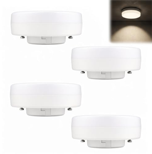 ZestEcho Ampoule Spot LED Encastrable GX53 10W Blanc Neutre, Éclairage Haute Efficacité pour Armoires Vitrines Armoire et Cuisines, Remplacement Halogène, Non Dimmable, 900LM Lot de 4