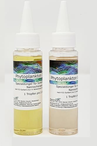Fertilizzante plancton Phyto F2 per fitoplancton a base di guillard ricetta per Synechococcus Nannochloropsis Tetraselmis 2 x 125 ml