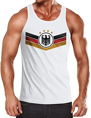 MoonWorks® Herren Tanktop Deutschland Fußball EM 2026 Deutschlandflagge Nationalfahne Wappen Adler Fanshirt