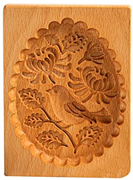 GEQIAN Set di formine per biscotti fai da te, stampo per biscotti in legno intagliato - Stampo per biscotti fai da te a forma di pan di zenzero, pratico strumento di cottura da cucina facile da usare