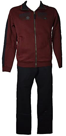 Campagnolo Herrenanzug DYNAMIC F.LLI komplettes Freizeit-Winter-Sweatshirt offen mit Reißverschluss Artikel 8Q77148, 686W Bordeaux - Blue, XL