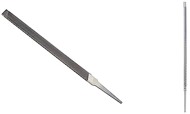 PFERD Chisel Bit Feile, flachstumpf & Chisel Bit Feile, dreikant, Länge 175mm, Einhieb Hieb 2, in Kunststofftasche, 18801226 – zum Instandsetzen und Schärfen von Sägeketten mit eckigem Zahngrund