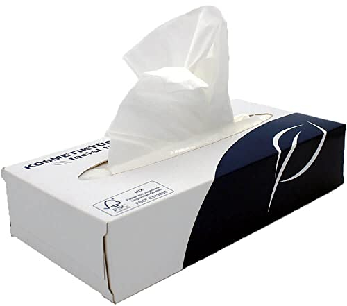 Kosmetiktücher SOFT, 2-lagig, Zellstoff, 3500 Tücher, Abschminktücher, Taschentücher