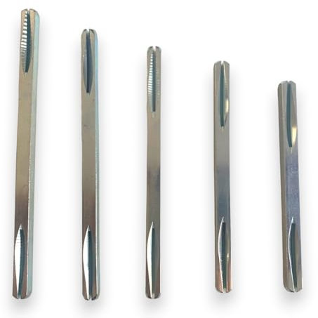 7mm Windows UPVC and Door Handle Spindle Split Bar 100mm to 140mm Solid Steel Silver Metal Spindles Pack of 1 (7mm x 120mm)