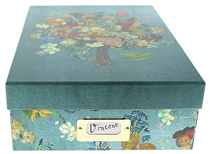 Blueprint Collections Van Gogh A4 Storage Box | Decorative Box | Home Office | Cardboard Storage Box with Lid