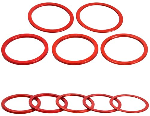 Fangehong 10 Stück Spacer Fahrrad Innenlager, 1mm 1,5mm 2mm 2,5mm 3mm Tretlager Unterlegscheibe, Aluminiumlegierung Schwungrad Naben Abstandshalter, Fahrrad Unterlegscheiben für Fahrrad Tretlagers