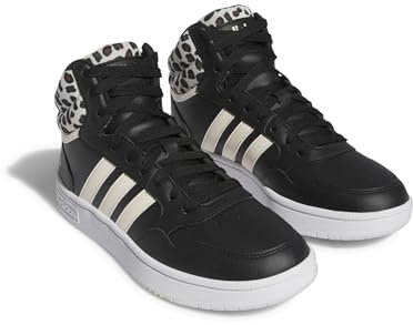 adidas Herren Hoops 3.0 Mid Lifestyle Basketball Classic Vintage Sneaker, Schwarz/Cremeweiß/Weiß, 7