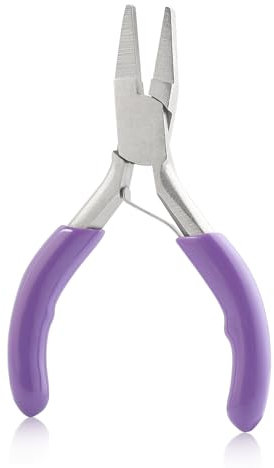 GOLD DEER 3 Inches Duckbill Pliers Mini Flat Nose Pliers Miniature Pocket Plier Mini Precision Pliers for Jewelry Making Bending Wire Small Object Gripping Beading Looping Shaping Wire