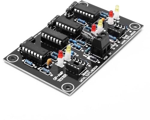 Modulo tester AMP per amplificatore operazionale Scheda a circuiti stampati singola e doppia per la valutazione dell'amplificazione IC e la valutazione approssimativa del tasso di conversione