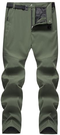 Pantaloni da Caccia Uomo Lavoro Sportivi Antistrappo Pantaloni Trekking Impermeabili Leggeri Softshell Pants Baggy Invernali Pantaloni da Caccia Comodi Elasticizzati Termici Pantaloni Montagna
