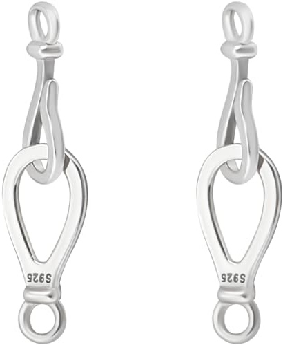 Beebeecraft 1 Box 2 Sets S Haken Verschluss 925 S Förmige Ringe Aus Sterlingsilber Knebelverschluss Für Halsketten Armbänder Schmuckherstellung DIY