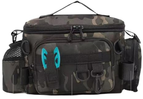 Bolsas de Almacenamiento de Aparejos, Bolsa de Cebo de, Mochila de Almacenamiento Impermeable para Aparejos de y cebos - Bolsa Multifuncional para caña de Pescar, Equipo de portátil