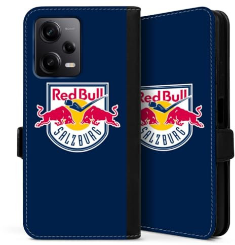 DeinDesign Klapphülle kompatibel mit Xiaomi Redmi Note 12 4G Handyhülle aus Kunst Leder schwarz Flip Case EC Red Bull Salzburg Offizielles Lizenzprodukt Eishockey